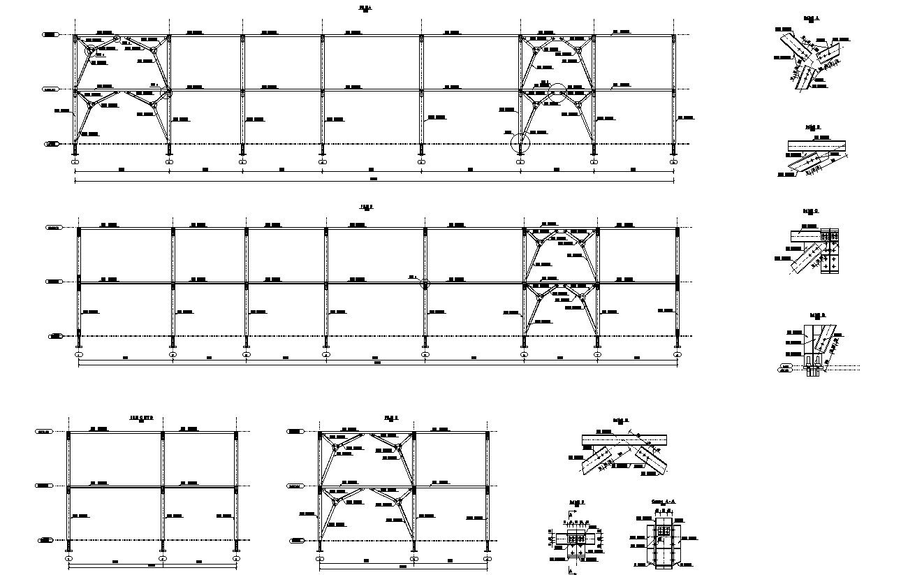 2D design of the structural details in AutoCAD drawing, CAD file, dwg file