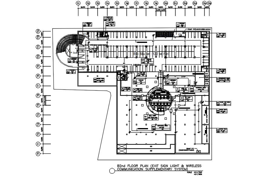 2D drawing of 2nd floor plan in detail AutoCAD drawing, dwg file, CAD file