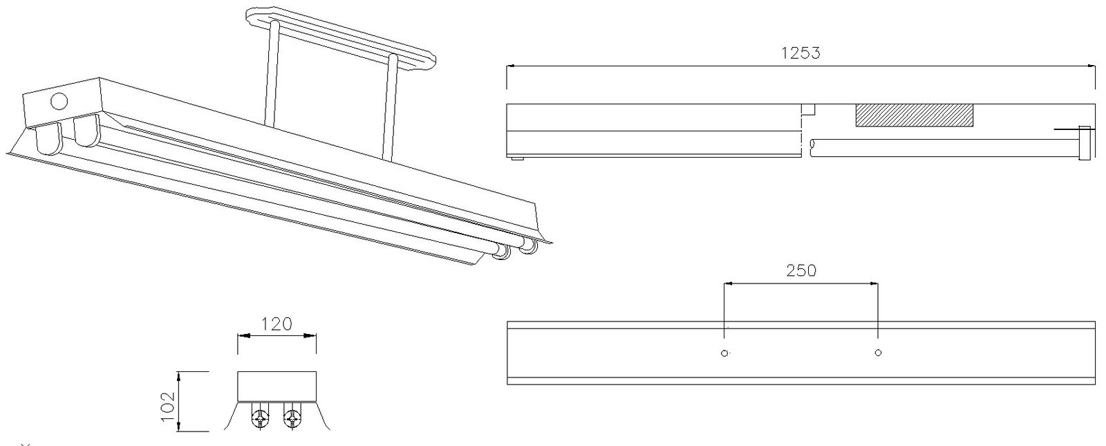2D drawing of Recessed light in AutoCAD, dwg file, CAD file