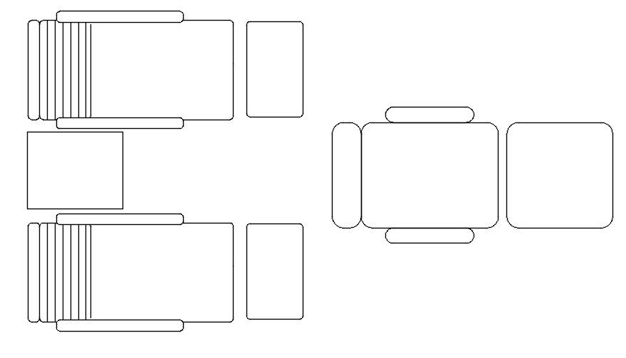 2D drawing of beach chair in AutoCAD, CAD file, dwg file