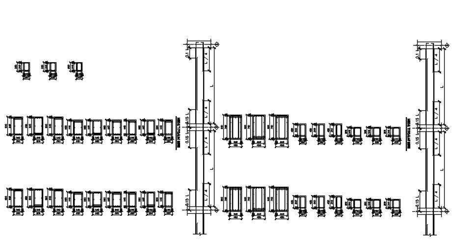 2D drawing of beam reinforcement details in AutoCAD, dwg file, CAD file