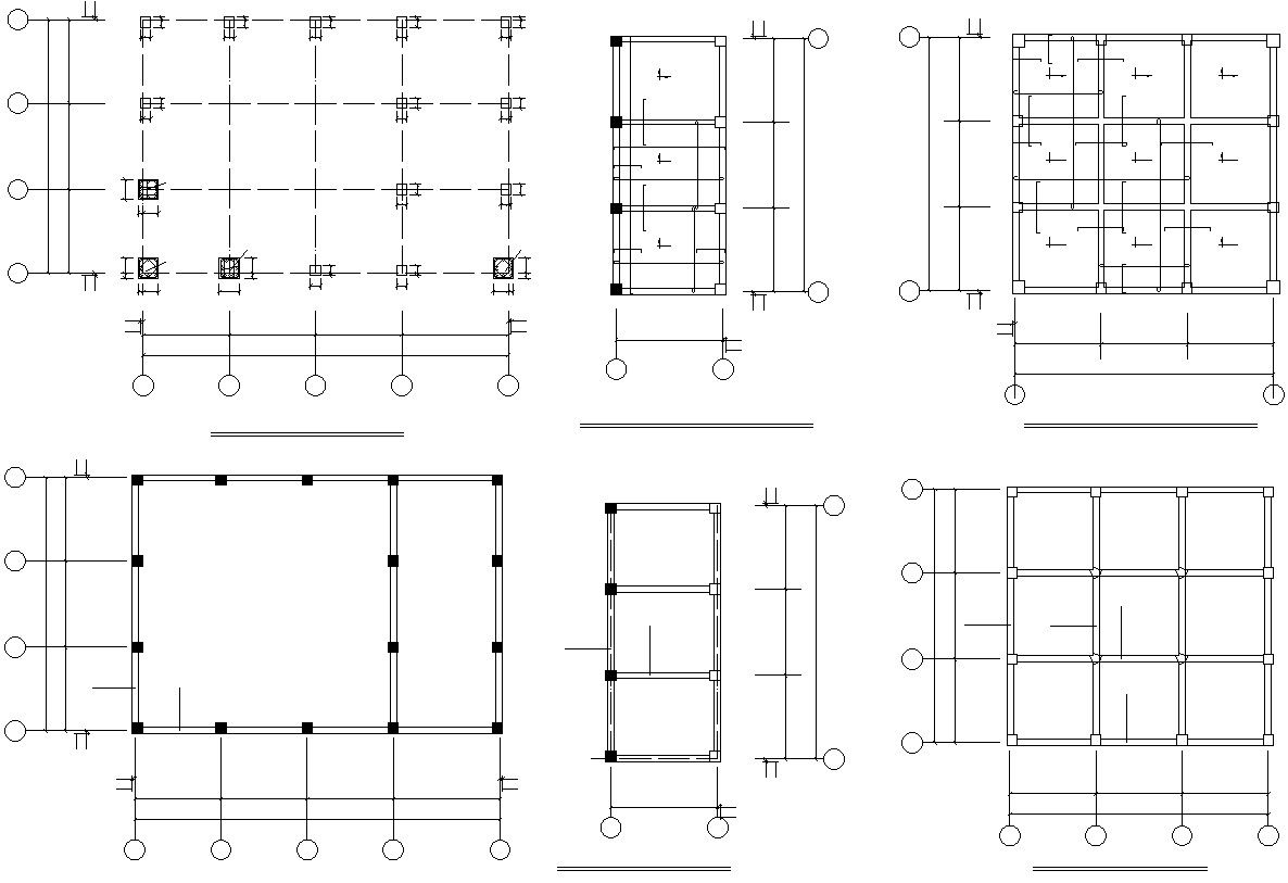 2D drawing of column position in detail AutoCAD, dwg file, CAD file
