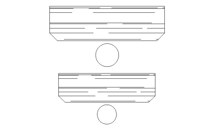 2D CAD Drawing of Desk Layout in DWG Format for Drafting
