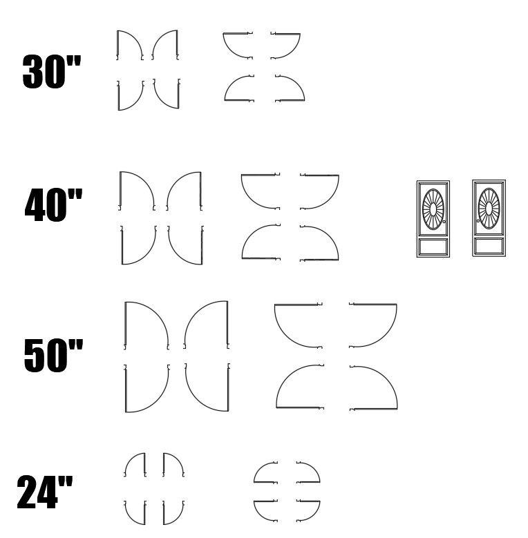 2D drawing of different size of door in AutoCAD, dwg file, CAD file