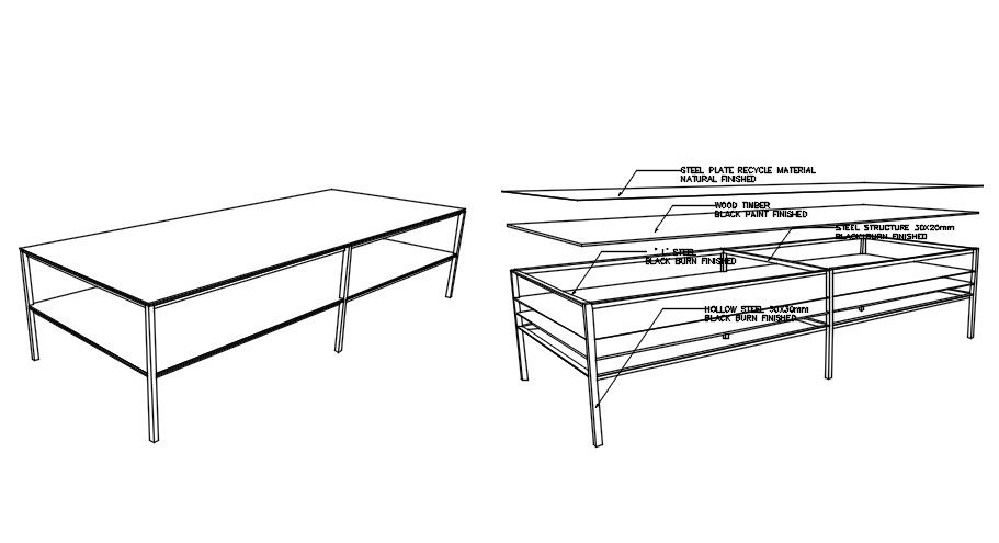 2D drawing of display table of hospital in AutoCAD, dwg file, CAD file