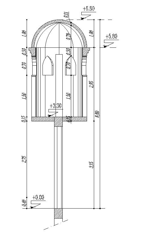 2D drawing of gatehouse in detail AutoCAD design, CAD file, dwg file
