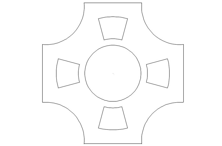2D drawing of mechanical surface plate in AutoCAD, dwg file, CAD file