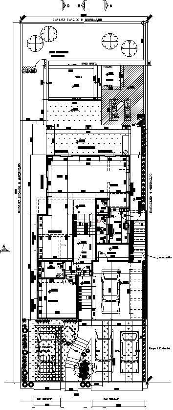 2D drawing of modern house plan