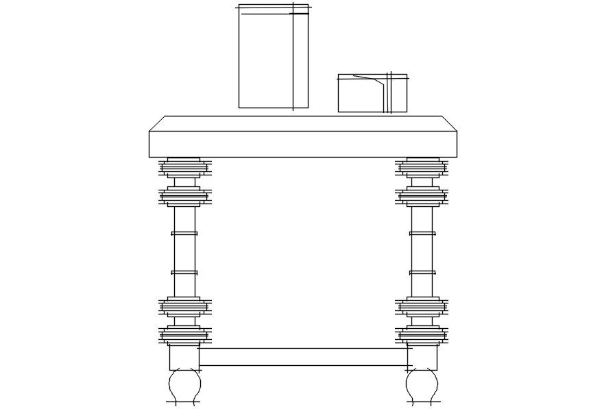2D drawing of modern table in AutoCAD, dwg file, CAD file