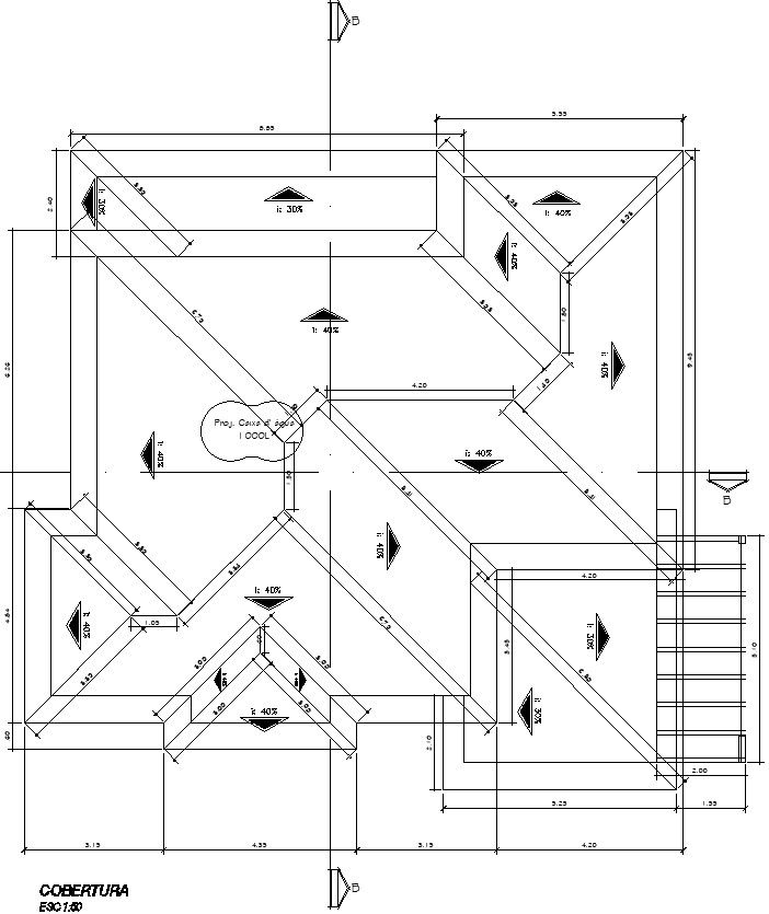 2D drawing of roof plan