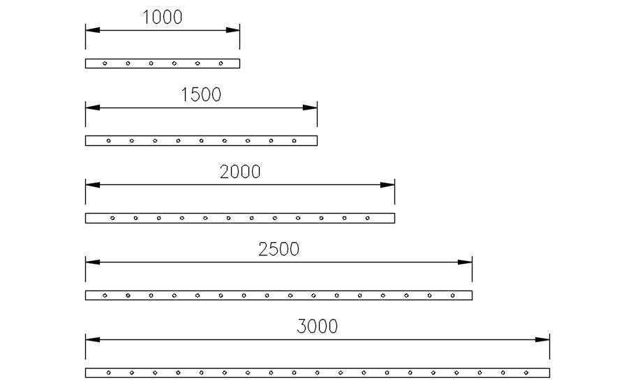 2D drawing of steel plate, dwg file, CAD file, AutoCAD drawing