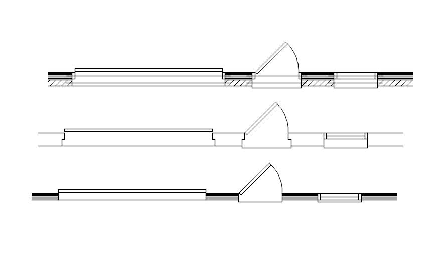 2D drawing of wall section in AutoCAD design, dwg file, CAD file
