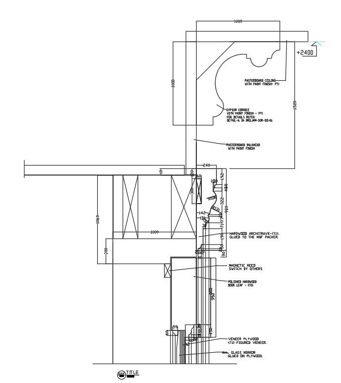 2D drawing of wardrobe details in AutoCAD design, dwg file, CAD file