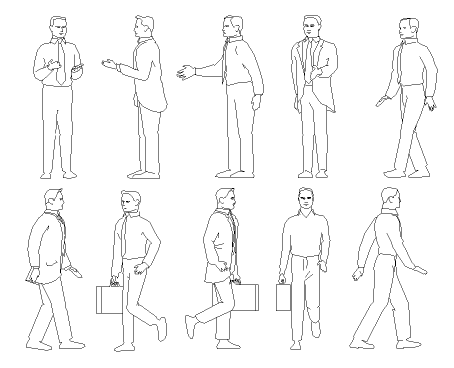 2D file has the detail of human drawings in this AutoCAD model. Download now.