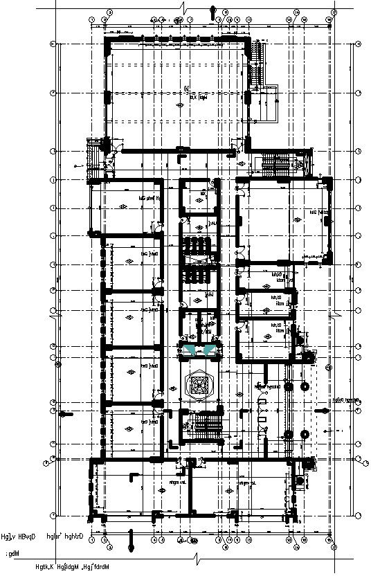 2D floor plan of arts college in Detail AutoCAD drawing