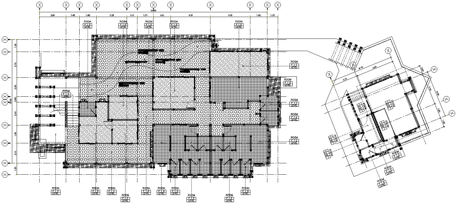 2D floor plan of restaurant in detail AutoCAD drawing, dwg file, CAD file