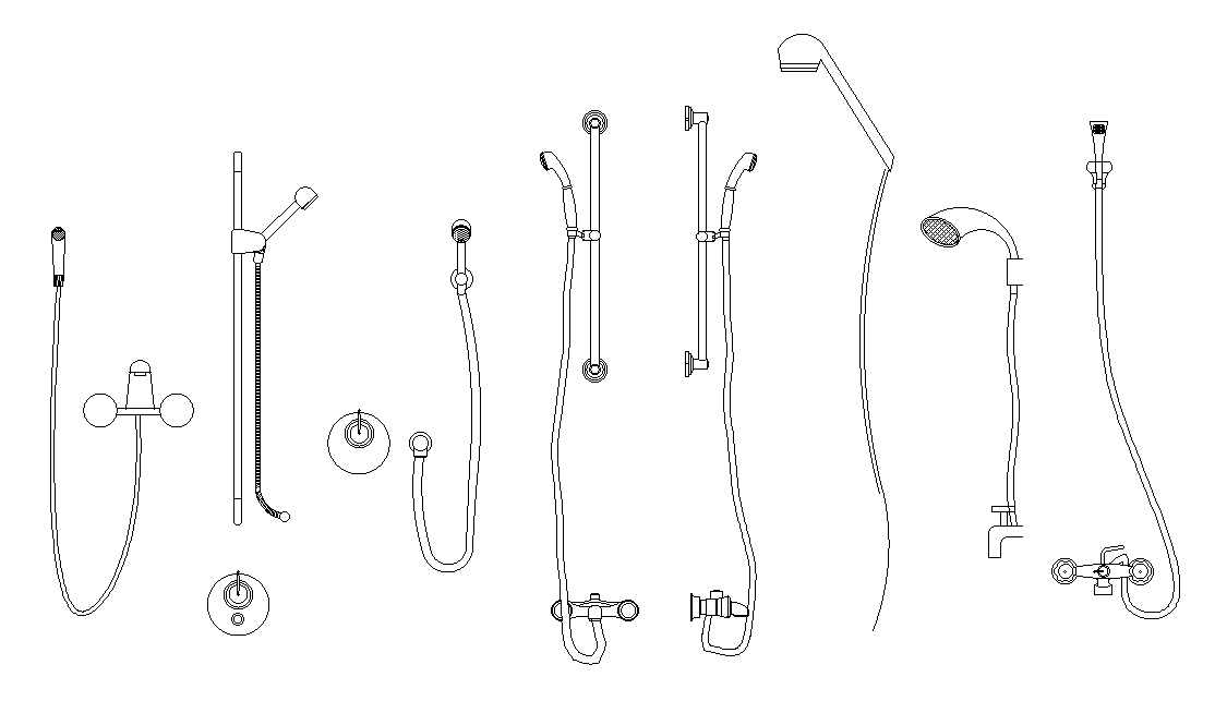 2D hand shower plans are given in this AutoCAD drawing model. Download now.
