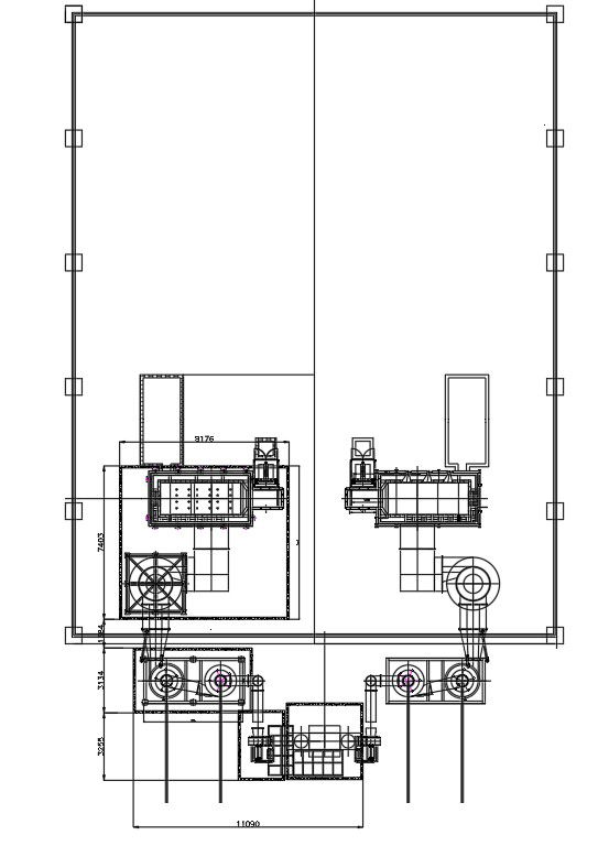 Incinerator 2D Layout Plan in AutoCAD DWG CAD File