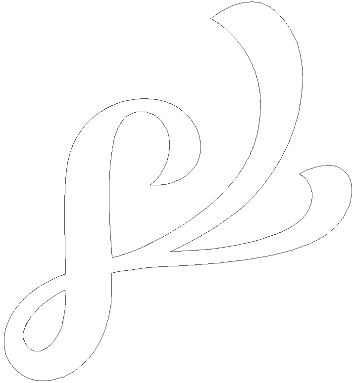 2D letter art creation DWG AutoCAD file