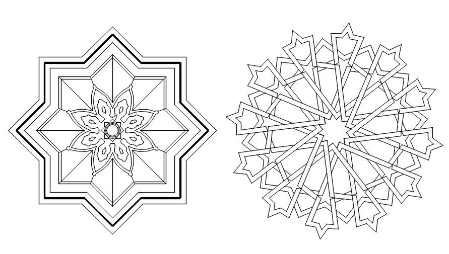 2D pattern blocks AutoCAD drawing, dwg file, CAD file