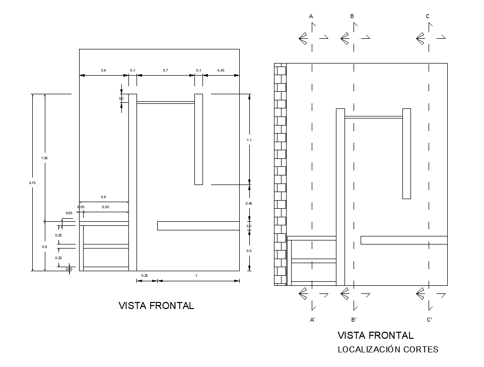 2 Meter Breadth Furniture Cupboard CAD Drawing DWG File