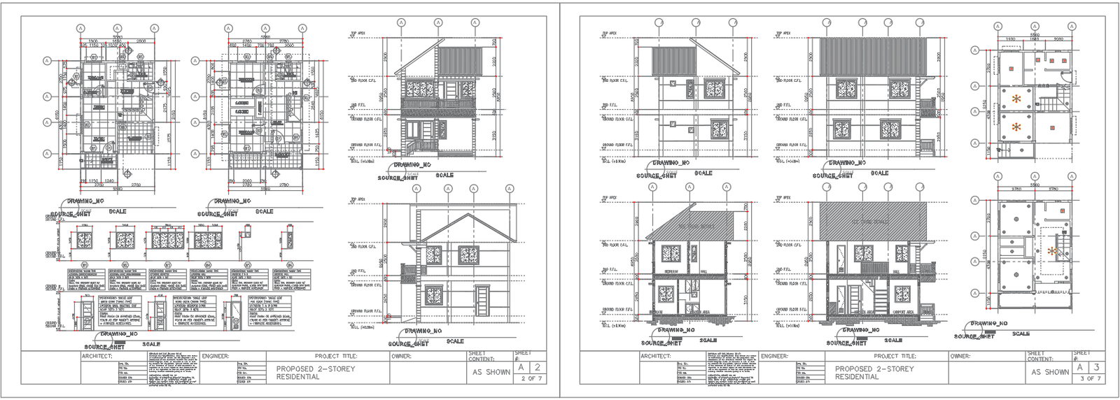 3 BHK Duplex House Plan with Elevation and CAD Layout
