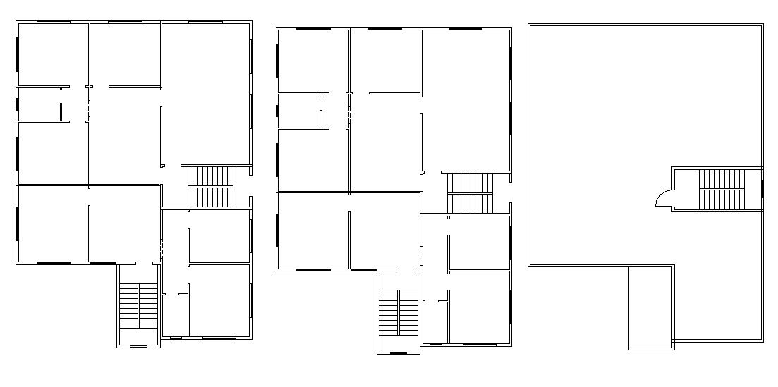 2 Storey Apartment House Plan Free DWG File