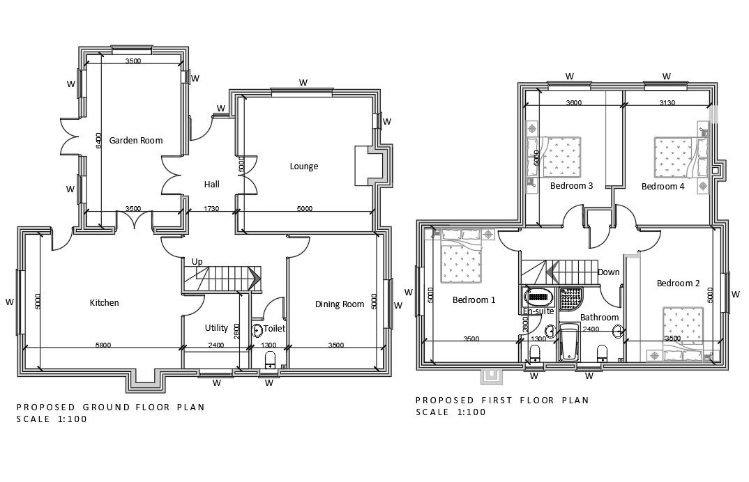 2 Storey Proposal House Plan AutoCAD File