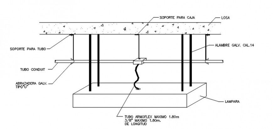 2 d  cad drawing of feed by lamp auto cad software