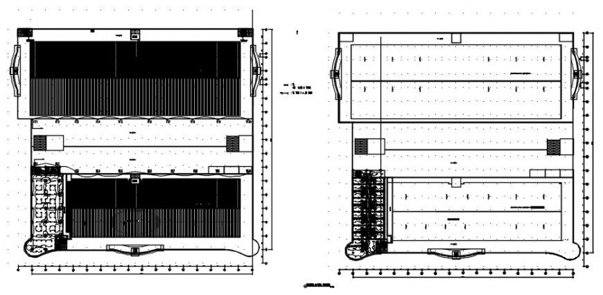2 d cad drawing of multi-function hotel plan Auto Cad software