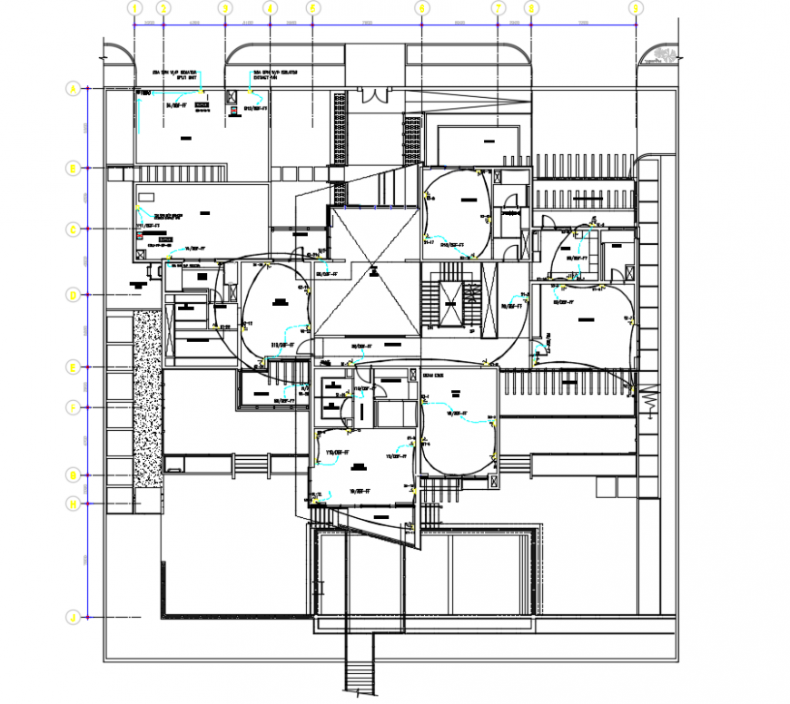 2 d cad drawing of plot perimeter line auto cad software
