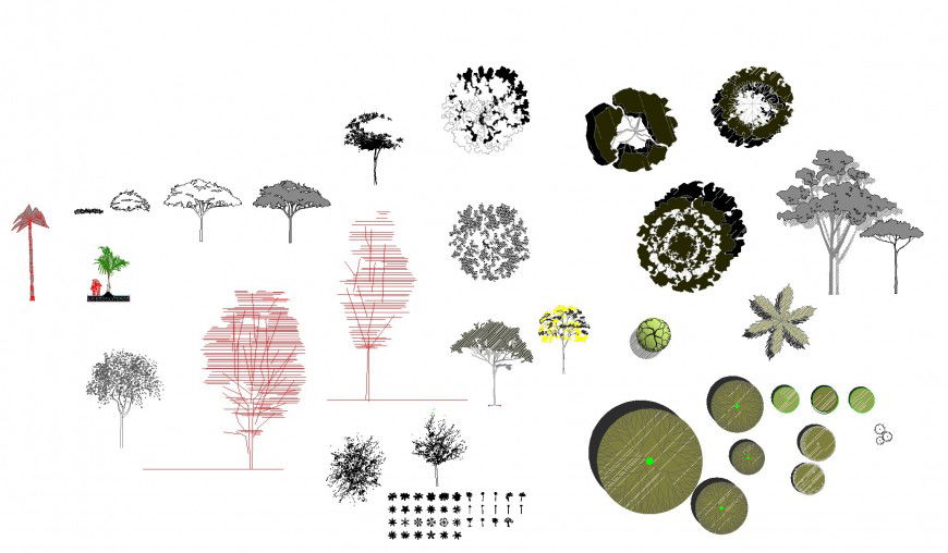 2 D cad block tree and plant layout file