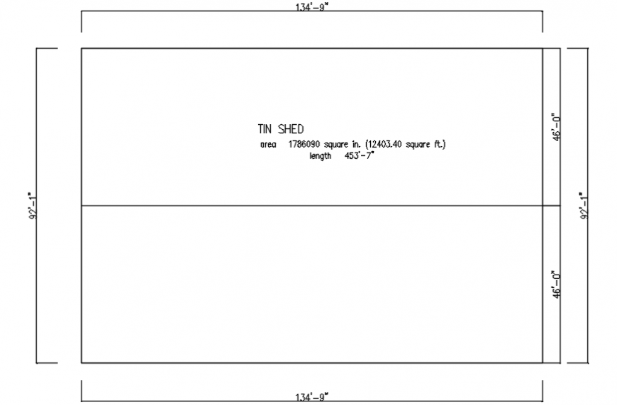 2 d cad drawing of a tin shed Auto Cad software