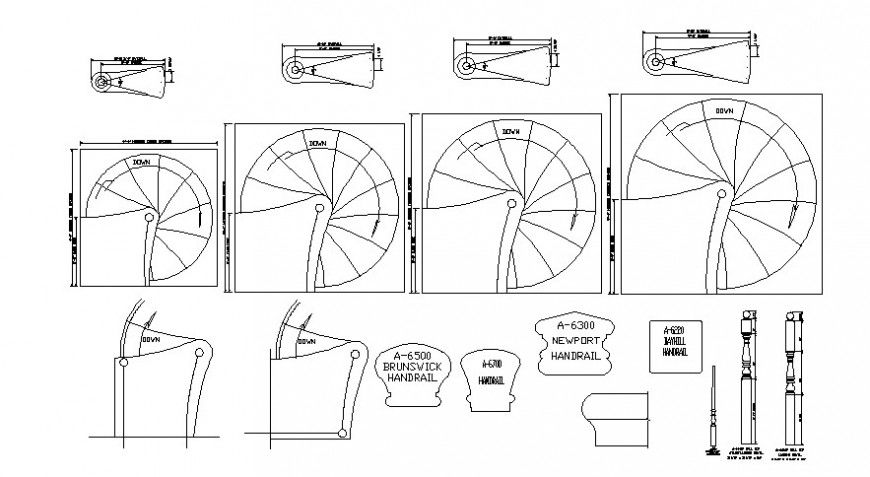 2 d cad drawing of a top view of staircase railing Auto CAD software