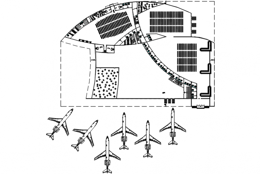 2 d cad drawing of airport section Auto Cad software