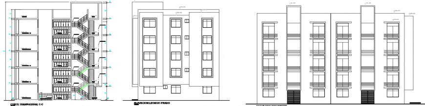 2 d cad drawing of apartment exterior Auto Cad software