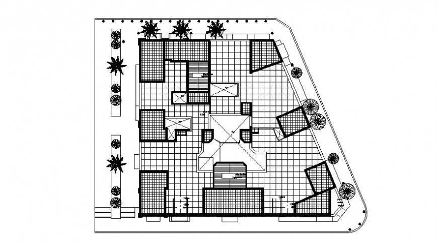 2 d cad drawing of bank plan Auto Cad software