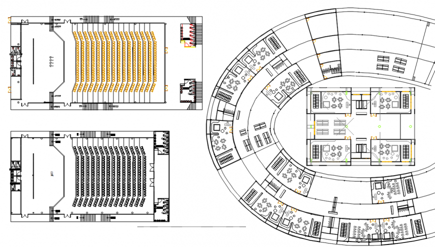 2 d cad drawing of billing school plan Auto Cad software