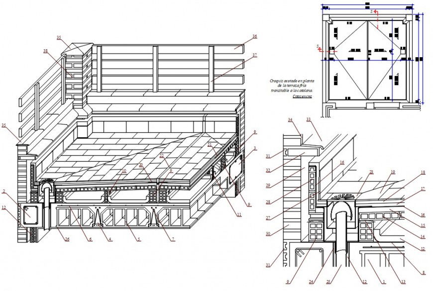 2 d cad drawing of brick wall construction auto cad software