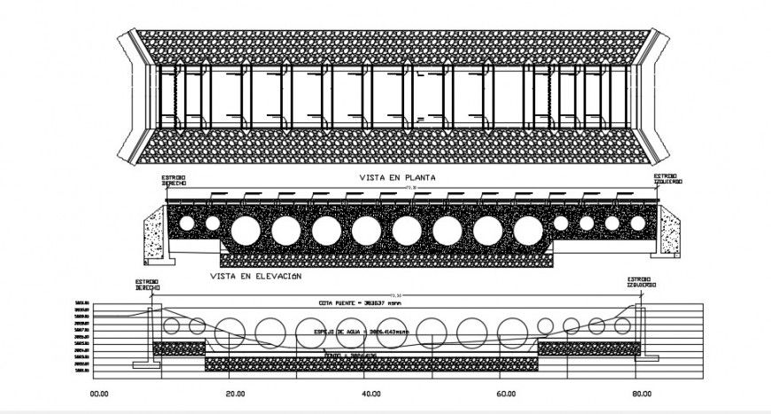 2 d cad drawing of bridge types wears auto cad software