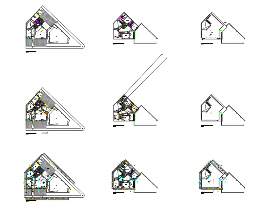 2 d cad drawing of building plot plan auto cad software