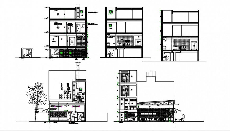2 d cad drawing of Cafeteria plan auto cad software