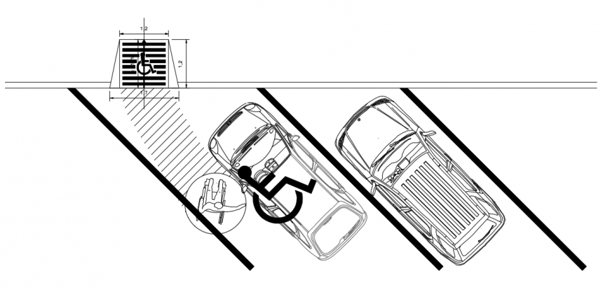 2 d cad drawing of car parking auto cad software