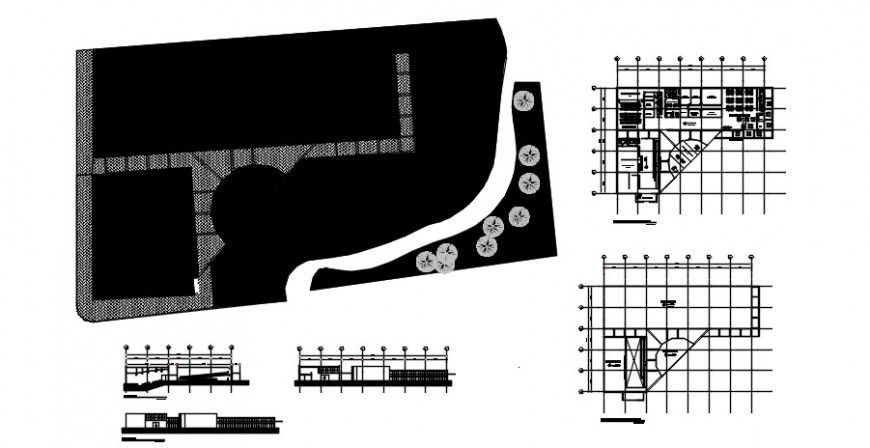 2 d cad drawing of central culture art plan Auto Cad software