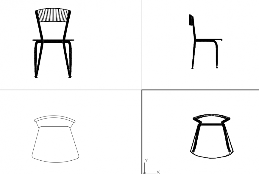 2 d cad drawing of chair auto cad software