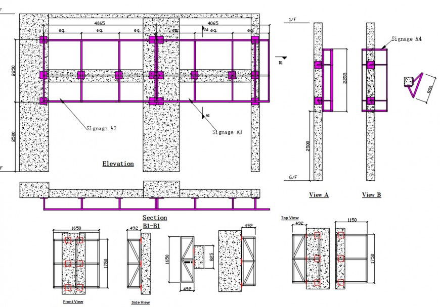 2 d cad drawing of church design elevation Auto Cad software