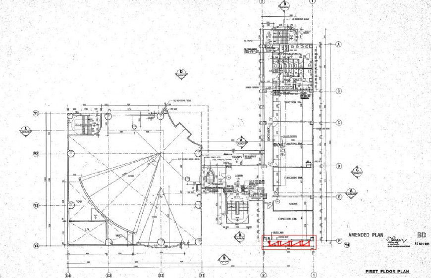 2 d cad drawing of church section Auto Cad software