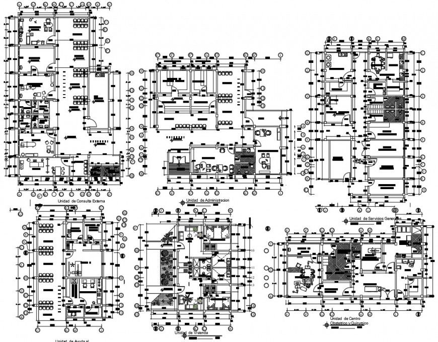 2 d cad drawing of Clinic floor and ceiling design auto cad software