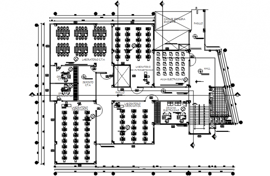 2 d cad drawing of college elevation 4 Auto Cad software