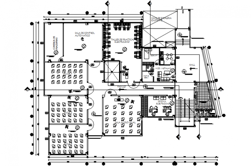2 d cad drawing of college elevation Auto Cad software